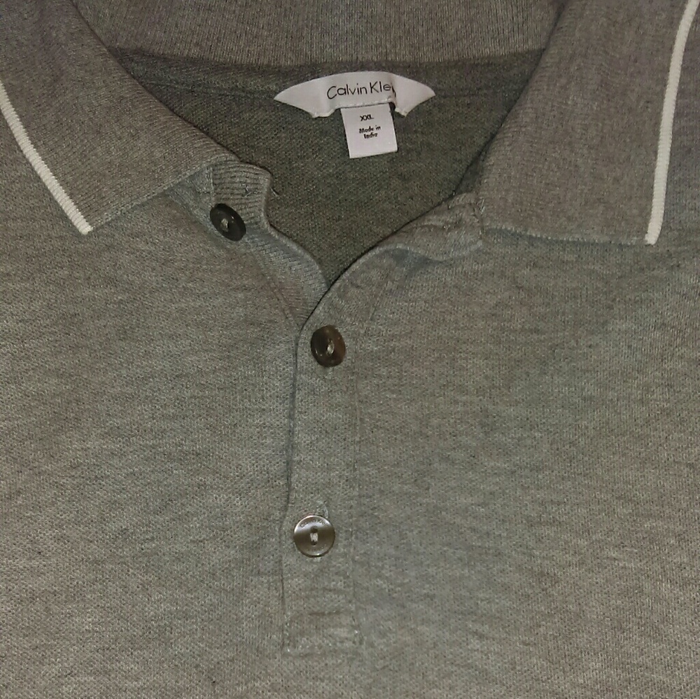 Calvin Klein gray polo shirt